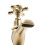 Milano Milano Elizabeth Basin Pillar Taps Crosshead Handles - Brushed Brass 3