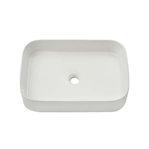 Milano MILANO White Rectangular Countertop Bathroom Basin Sink 550 x 380mm