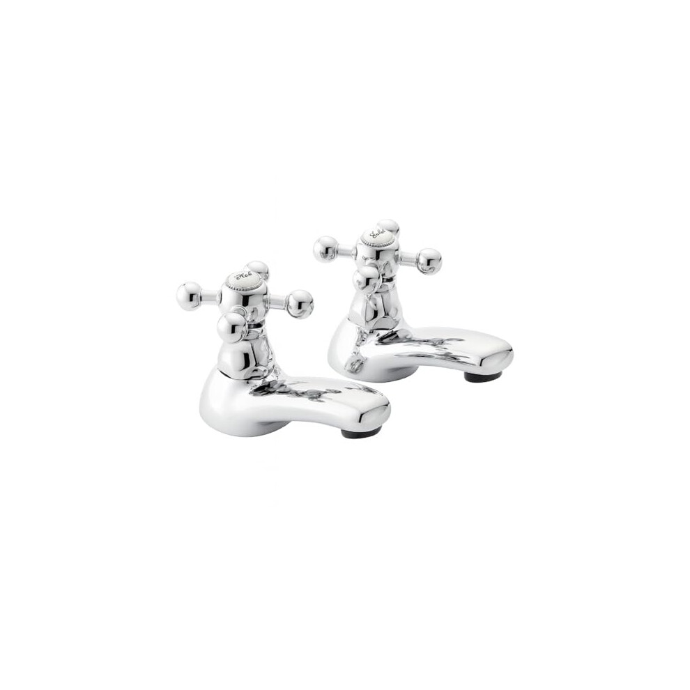 MERCIA Traditional Basin Tap Pair Chrome - Image 2