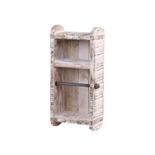 Chic Antique Toilet Roll Holder Brick Shape White