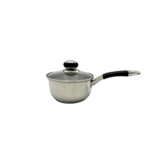 Bargain House Stainless Steel Saucepan with Lid 18cm, Induction Base