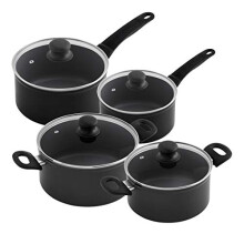 Kuhn Rikon 4-Piece Non-Stick Forged Aluminium Cookware Set, Induction Pots