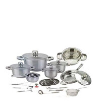 Madprice 23 Piece Stainless Steel Cookware Set with Non-Stick AMC Induction