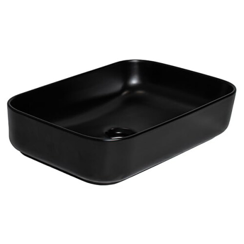 Matte Black Countertop Basin/Sink 500mm Width Short Projection