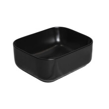 Matte Black Rectangular Countertop Basin 400mm Short Projection