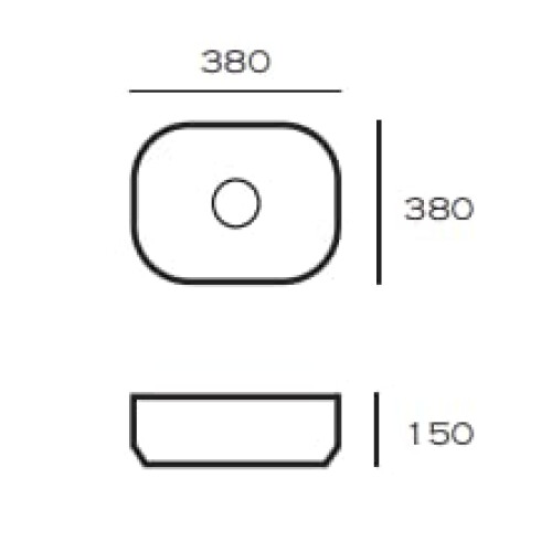 Matte Black Countertop Basin/Bathroom Sink 400mm Rectangular Rounded Basin 2