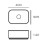 Matte Black Rectangular Countertop Basin 400mm Short Projection 2
