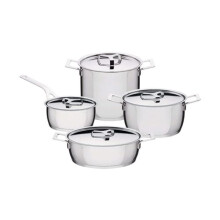 Alessi 7-Piece Pots and Pans Set, Silver