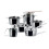 Alessi Alessi 7-Piece Pots and Pans Set, Silver 2