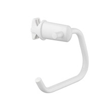 Handy PAP toilet paper holder without holes for round tubes, screws to the radiator towel rail without drilling – Made in Italy – Chrome – White
