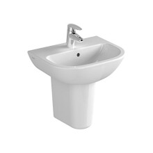 Vitra S20 Cloakroom Basin, 1 Tap Hole, 450mm Wide, White - Flush Bathrooms