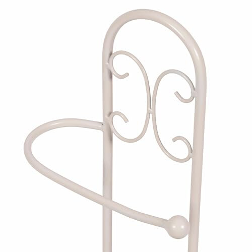 Galileo Esté White Iron Toilet Roll Holder 2