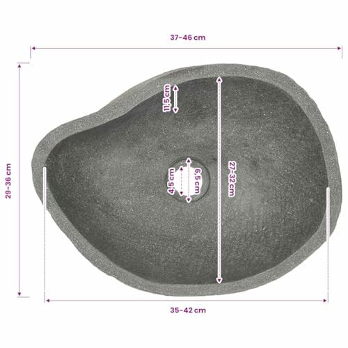 VidaXL vidaXL Basin River Stone Oval (37-46) x(29-36) cm 2