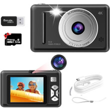 Kids Camera 4K 48MP 2.7" Screen 32GB Card