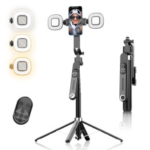71 inch Smart Selfie Stick & Tripod 360 Rotation with Remote AI Gesture Control