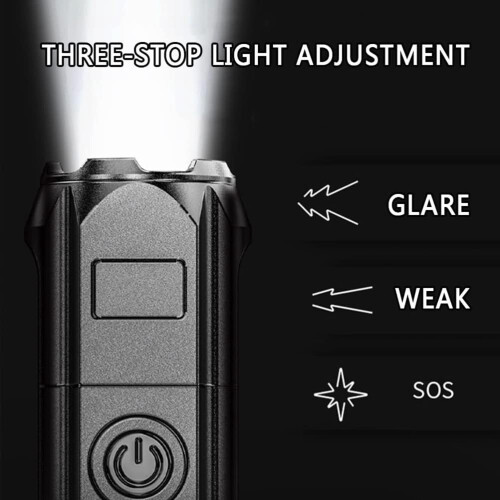 ABS Strong Light Focusing Flashlight Outdoor Portable Home Common Flashlight Distribution Flashlight Camping Lights Flash Light 2