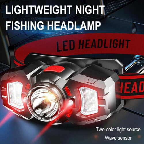 LED Sensor Headlamp Headlight Zoom Head Torch Outdoor USB Camping 2