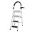 4 Step Folding Step Ladder with Slip Resistant Wide Steps for Kitchen White 1