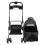 Pet Stroller With Brake Basket Canopy for Small to Medium Sized Pets Black 3