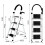 4 Step Folding Step Ladder with Slip Resistant Wide Steps for Kitchen White 2
