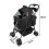 Pet Stroller With Brake Basket Canopy for Small to Medium Sized Pets Black 10