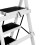 4 Step Folding Step Ladder with Slip Resistant Wide Steps for Kitchen White 4