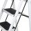 4 Step Folding Step Ladder with Slip Resistant Wide Steps for Kitchen White 5