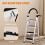 4 Step Folding Step Ladder with Slip Resistant Wide Steps for Kitchen White 7