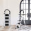 4 Step Folding Step Ladder with Slip Resistant Wide Steps for Kitchen White 9