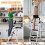 4 Step Folding Step Ladder with Slip Resistant Wide Steps for Kitchen White 10