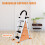 4 Step Folding Step Ladder with Slip Resistant Wide Steps for Kitchen White 11