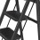 3 Step Folding Step Ladder with Slip Resistant Wide Steps for Kitchen Black 5