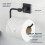 Bristan Bristan SQ BLK Square Toilet Roll Holder, Black 2