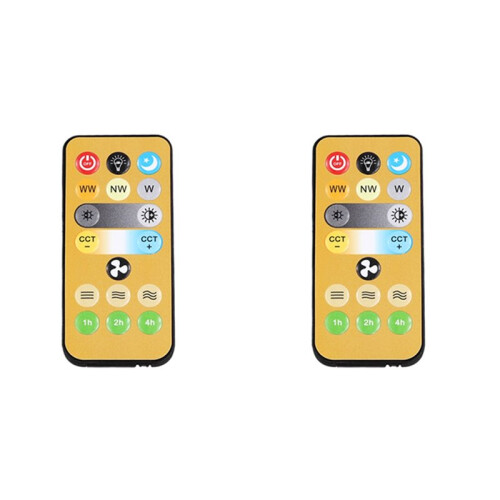 2X Wireless Switches 3-Speed Timing Remote Control for E27 Ceiling Fan Light 1-4h Timing Remote Control