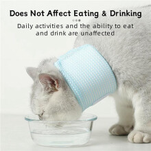 2X Housse de Protection Cervicale pour Chat - Collier Élisabéthain Respirant et Réglable pour la Récupération Post-Opératoire, Anti-Rayures,
