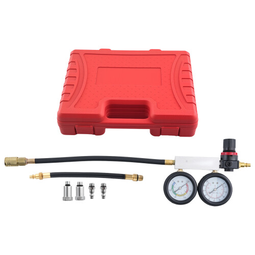 Car Petrol Engine Cylinder Pressure Leak Down Tester Compression Gauge Test Kit 2