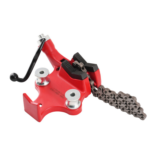 5 Inch Bench Chain Vise Cast Iron Pipe Holder 1/8"-5" Capacity 2