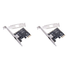 2X 2.5G PCIE Network Card PCI-E to RJ45 Gigabit Ethernet Adapter RTL8125BG Chip 10/100/1000M/2.5G LAN Card for Desktop
