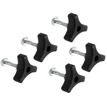 5-Teiliges Universal-Rasenmäher-Set mit Handlaufgriff, Ersatzklingen, Grasfangkorb, Rädern