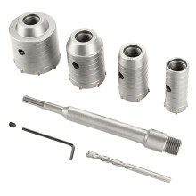 Beton-Lochsägen-Set, 30 40 50 65 mm Lochbohrer für SDS--Bohrhämmer, Kreisbohrer-Lochsägen-Set für Ziegel