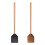 2 Matamoscas de Cuero con Mango Largo de Madera, Matamoscas Resistente para Interior y Exterior, Matamoscas Rústico 1