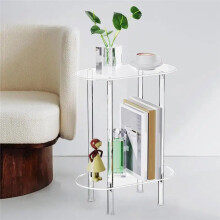 Sofatisch, Transparent, Teetisch, Tisch, Acryl-Aufbewahrungsschrank, Nachttische, Acryl-Couchtisch für die Inneneinrichtung
