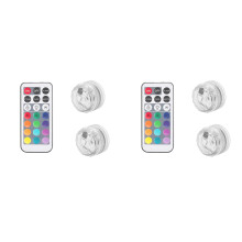 4 Pack LED Capsule Lights for Slushi FS301/FS300 - No Installation, 13 Colors & 4 Modes -Bottle Cap-Sized Design