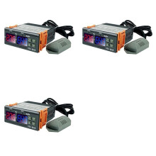 3X Contrôleur de Température et D'Humidité à Double Affichage STC-3028 10 A AC110-220 V, Thermostat Numérique Intelligent pour Incubateurs