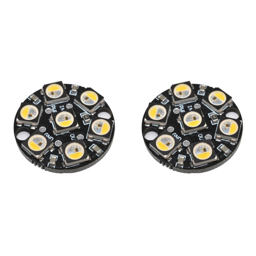 2X SK6812 RGBW Round Full Color Black Single Point Single Control Ring Development Board 7 Bit DC5V