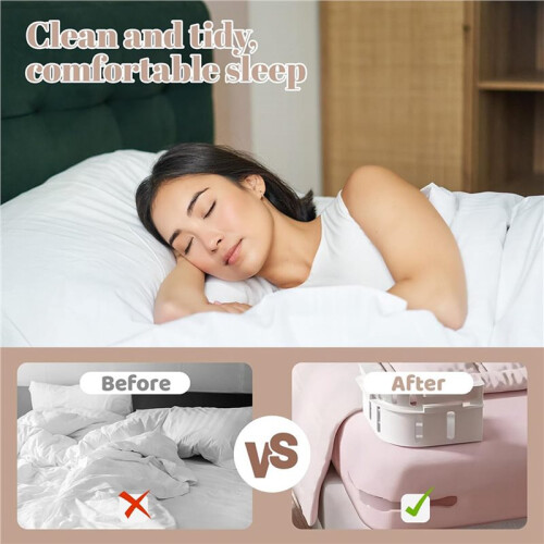 Bed Sheet Holder with Lock Strips, 8Pcs Adjustable Mattress Fasteners Clips, Keep Sheets in Place,Fixed Bed Cover Set 2