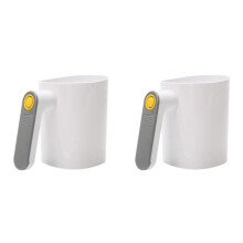 2X Tamizador Eléctrico de Mano para Harina, Polvo de Azúcar Glaseado, Tamiz de Harina de Acero Inoxidable, Tamiz en Forma de Taza, Herramienta para