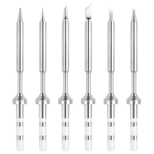 6Pcs for Pinecil TS100 Soldering Iron Tips Replacement, Portable Micro-Solder Pen Stations Soldering Accessories 1