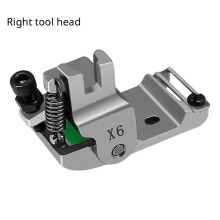 X6 Adjustables Guide Rolled Hem Feet 0.1-12.5mm, Roller Hemmer Press Foot for Industrial Lockstitch Right Blade