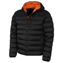 (XL, Black/Orange) Calvin Klein Mens 2026 San Gabriel Padded Woven Jacquard Jacket